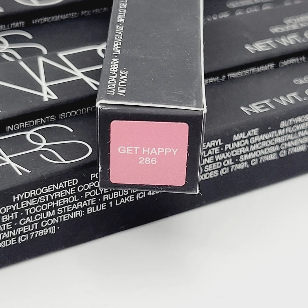 Get Happy NARS Afterglow Lip Shine Gloss Petal Pink Brand New in Box Full Size